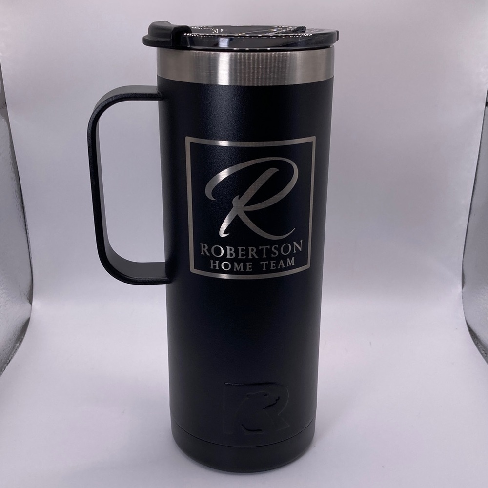 RTIC Road Trip Black Insulated Travel Mug w/ Handle - Engraved (20 oz)